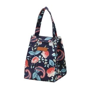Blue flower lunch bag